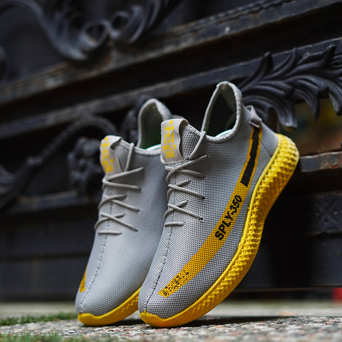 کفش ورزشی Sply-350 مردانه طوسی زرد مدلYogi