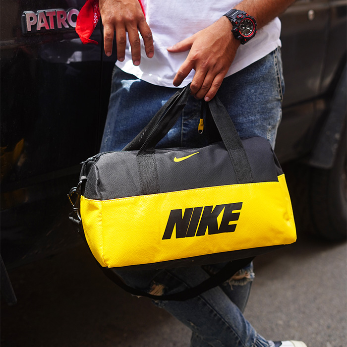 ساک ورزشی Nike مشکی زرد مدل Mahan