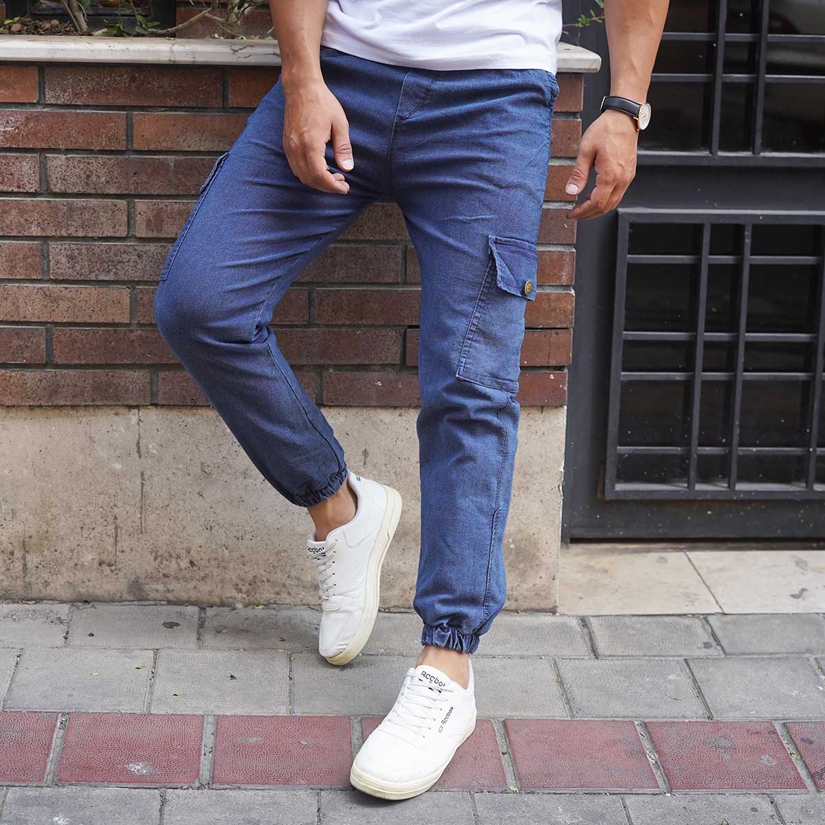 شلوار اسلش آبی مردانه مدل ARAZ