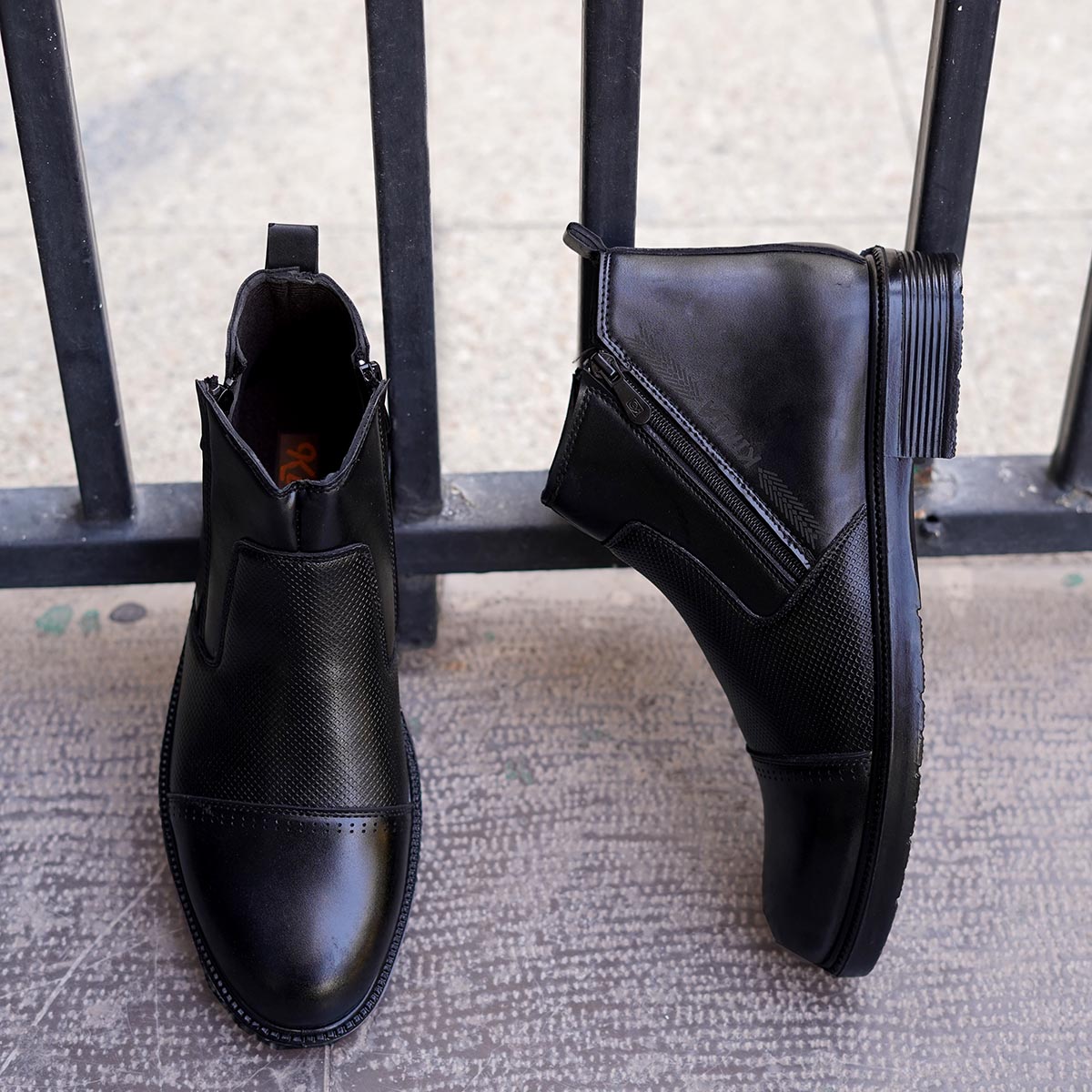 نیم بوت مشکی مردانه مدل Shadmehr