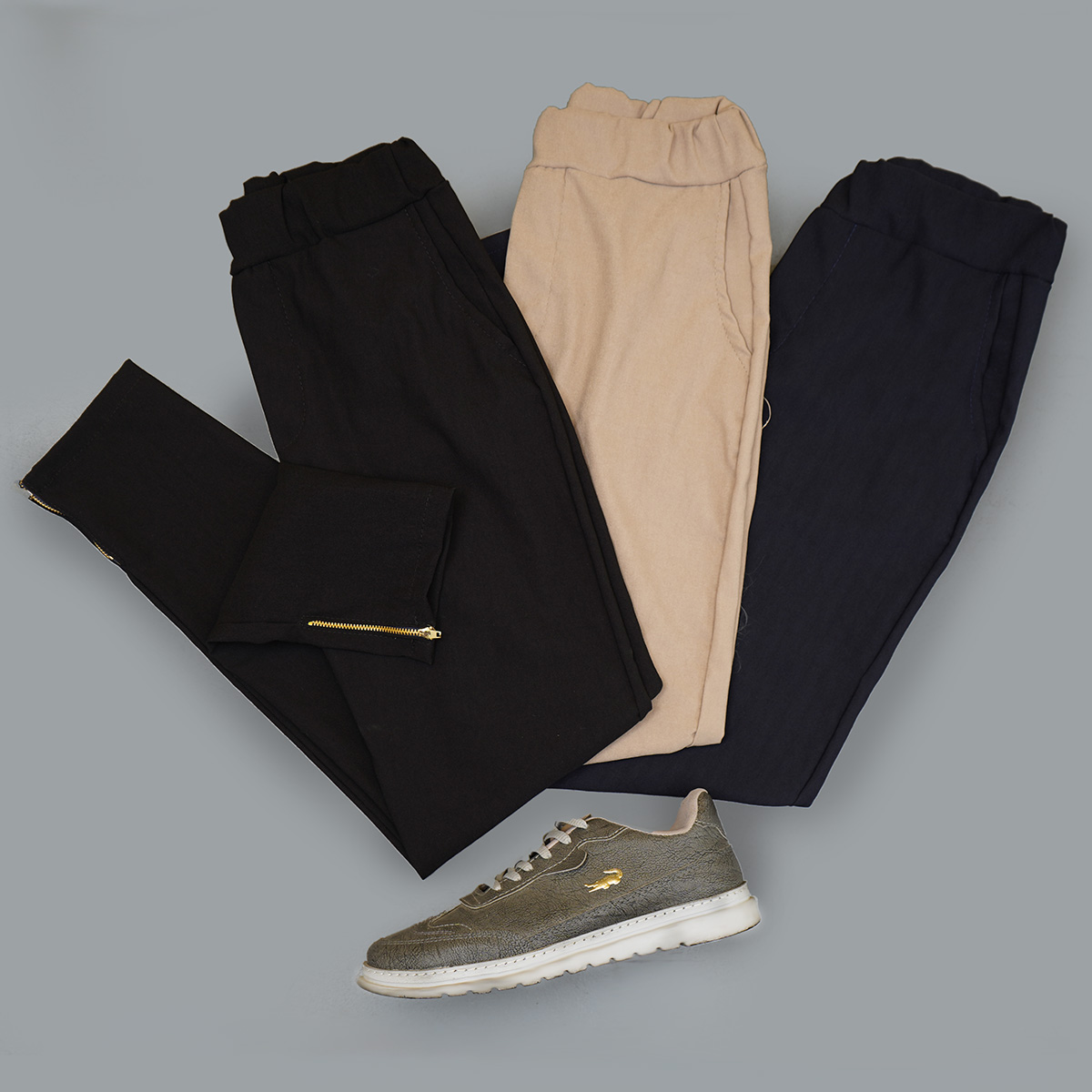 شلوار اسلش مردانه خاکی مدل Kian