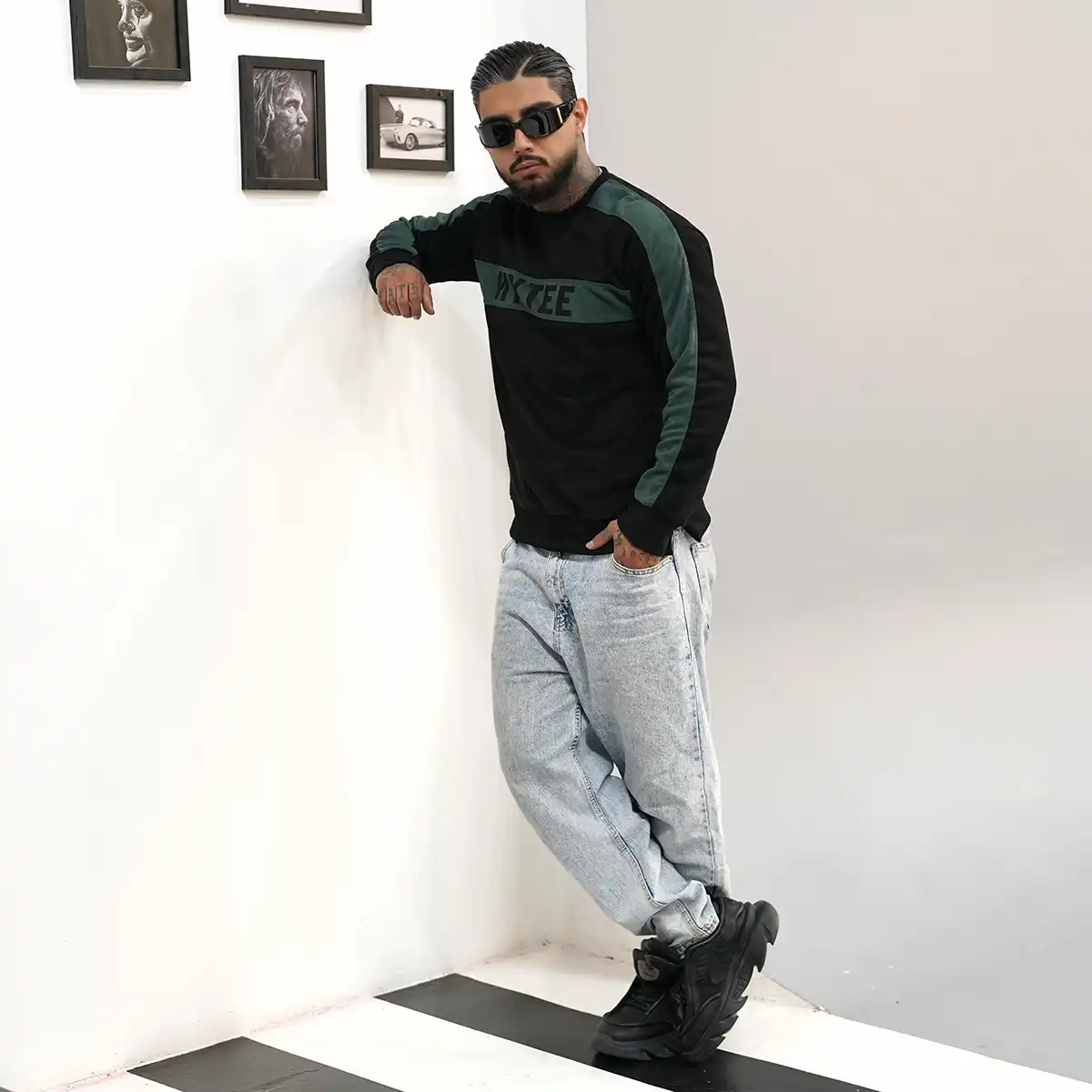 دورس مردانه مشکی سبز مدل MYTEE