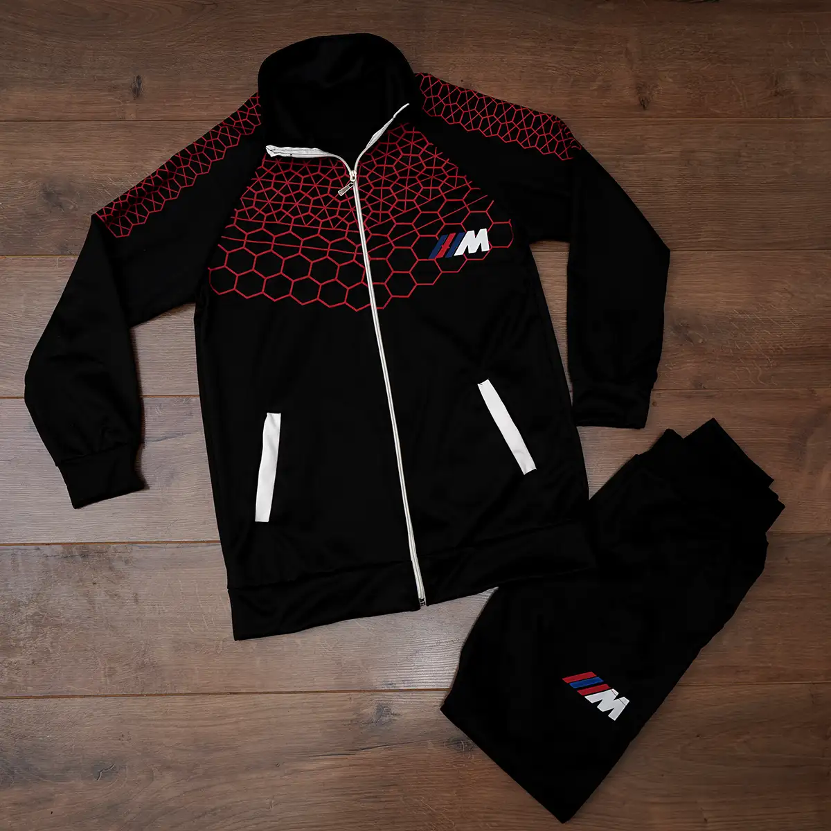 ست سوئیشرت شلوار قرمز مشکی مردانه مدل matio