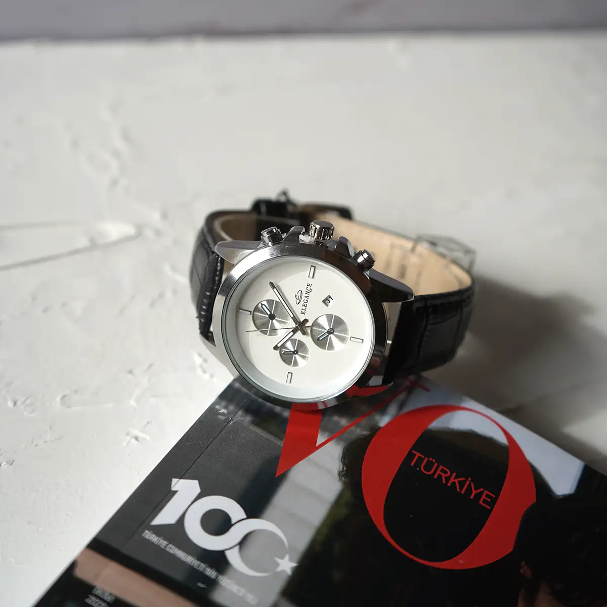 ساعت ELEGANCE نقره ای صفحه سفید مدل Rita