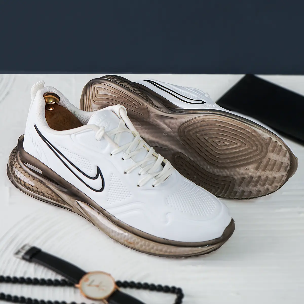 کفش ورزشی مردانه نایک سفید مدل مدل kambiz