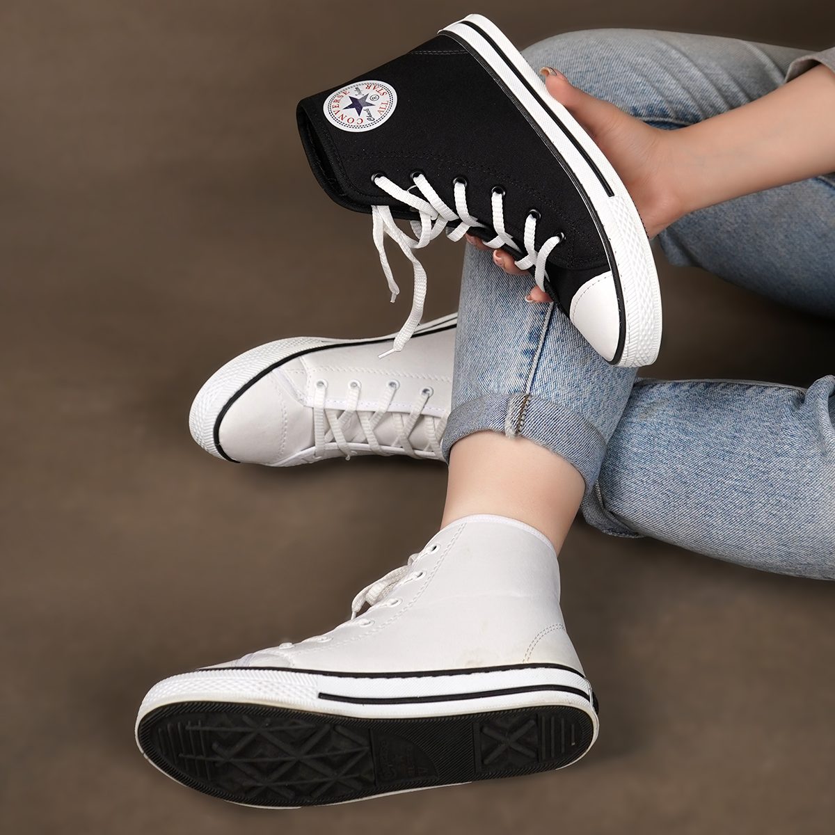 کفش ورزشی ساقدار سفید All Star زنانه مدلMobina