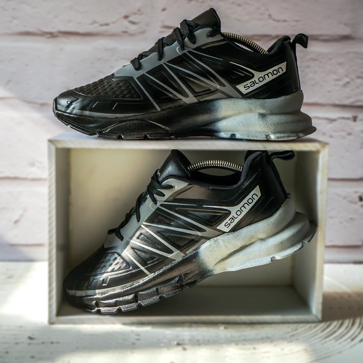 کفش ورزشی مردانه مشکی طوسی مدل simba