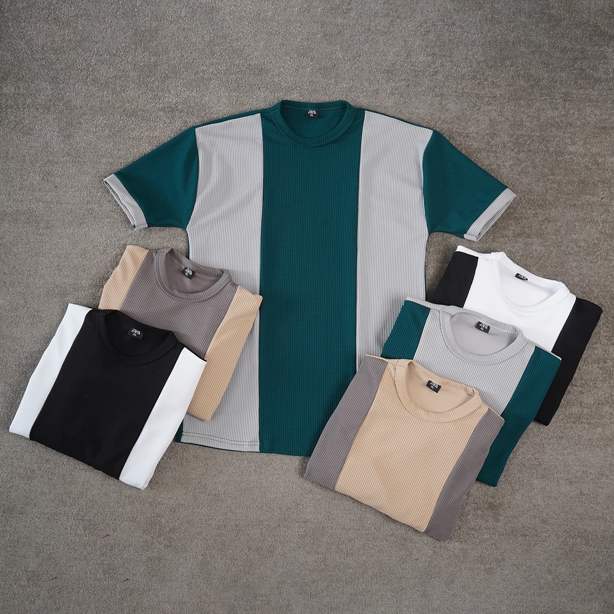 تیشرت مردانه سبز طوسی مدل Kaveh