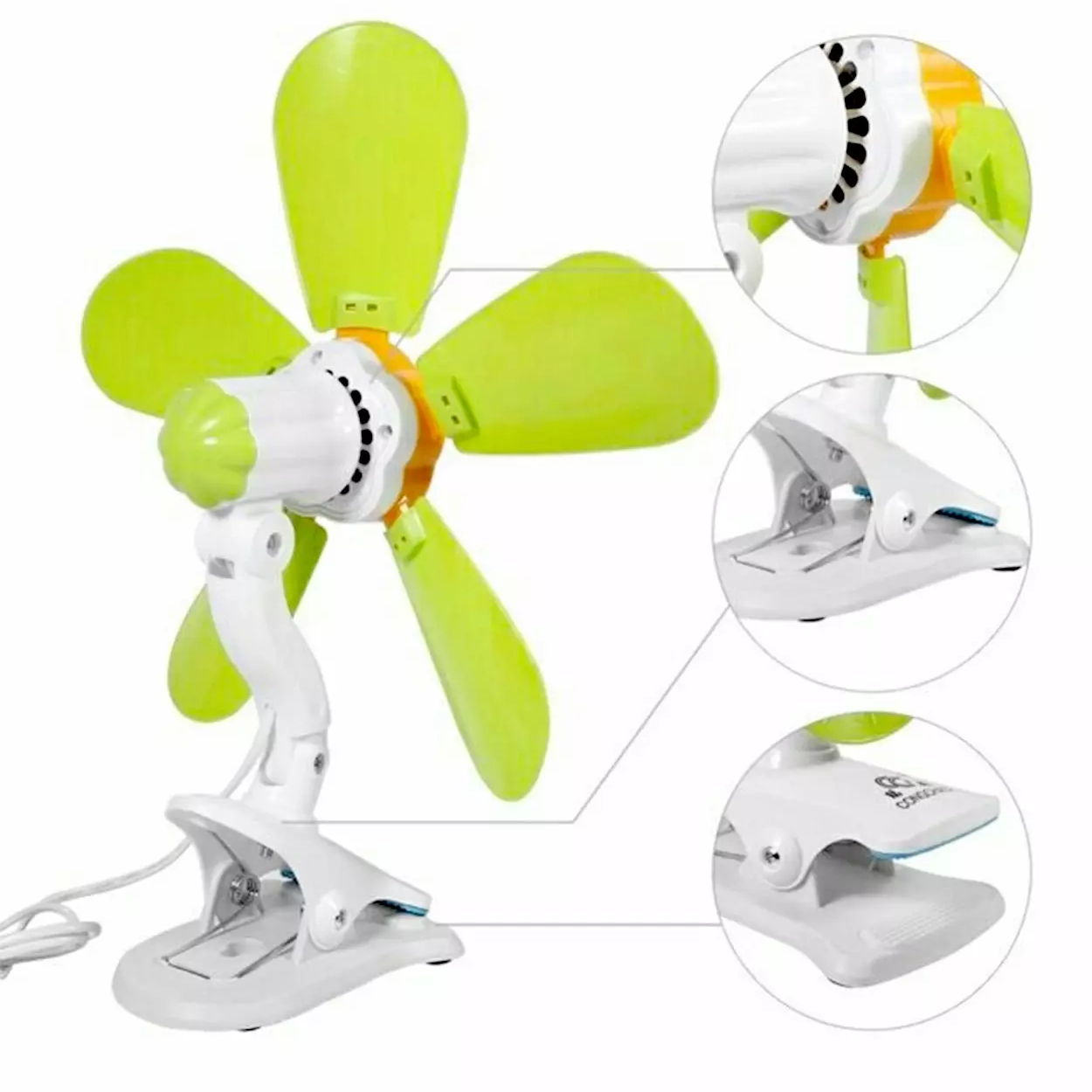 پنکه رومیزی مدل گیره ای پنج پره