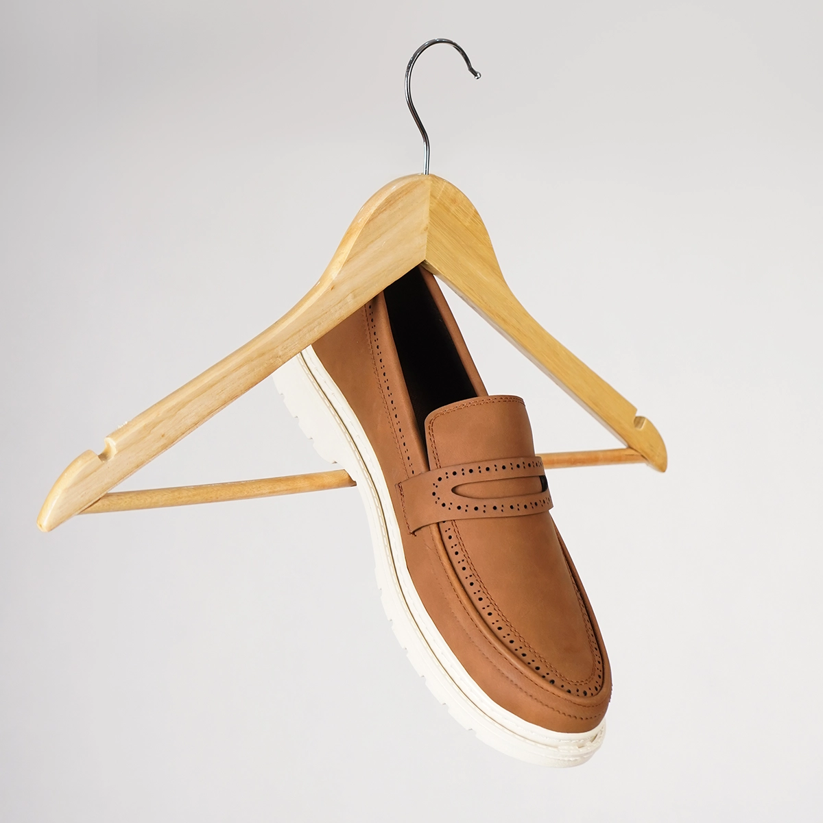 کفش تخت مردانه عسلی مدل Erfan