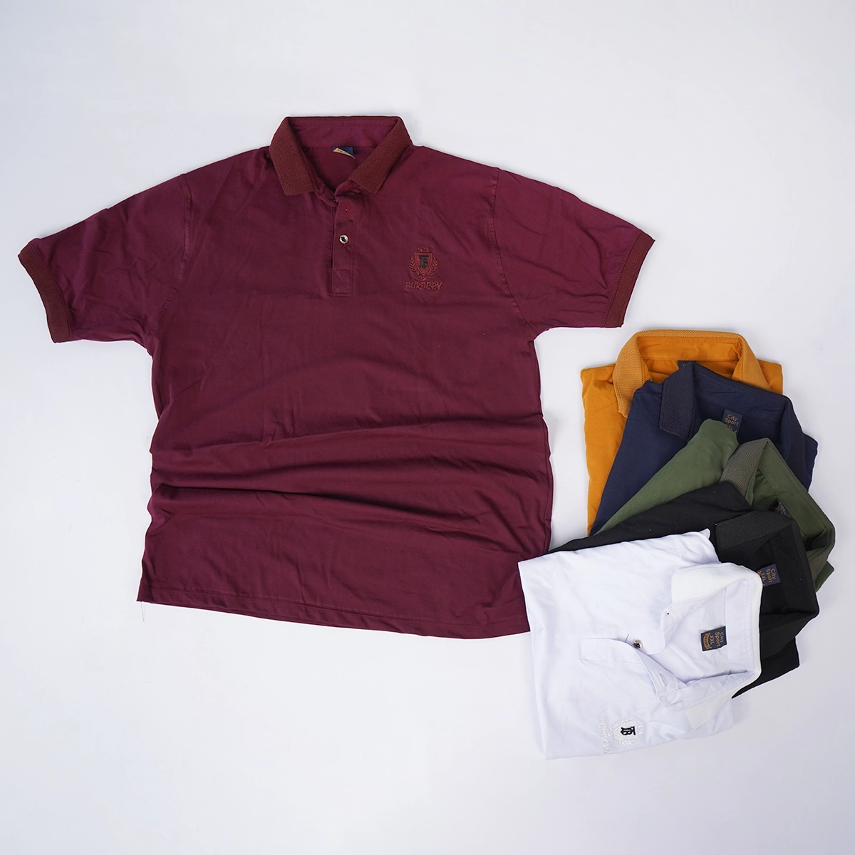 تیشرت یقه دار مشکی مردانه مدل Taha