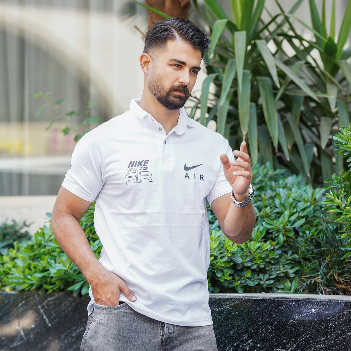 تیشرت مردانه سفید مدل nike air collection