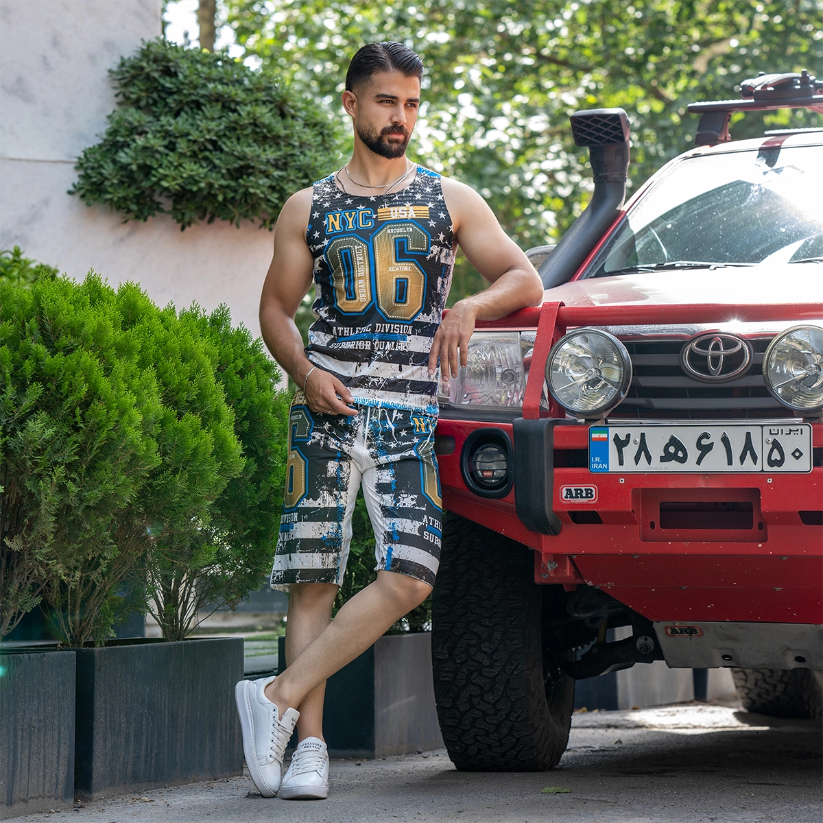 ست رکابی شلوارک مردانه NYC 06