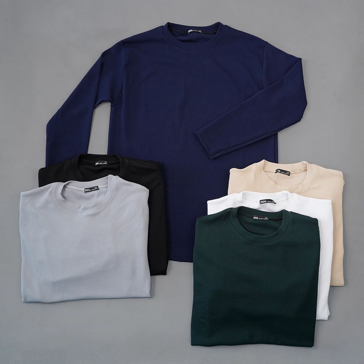 بلوز مردانه آستین بلند طوسی مدل Atra