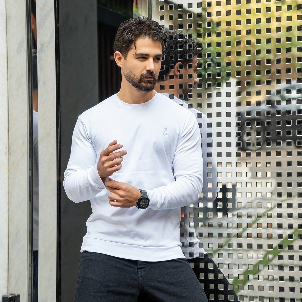 دورس مردانه polo سفید مدل Horosh