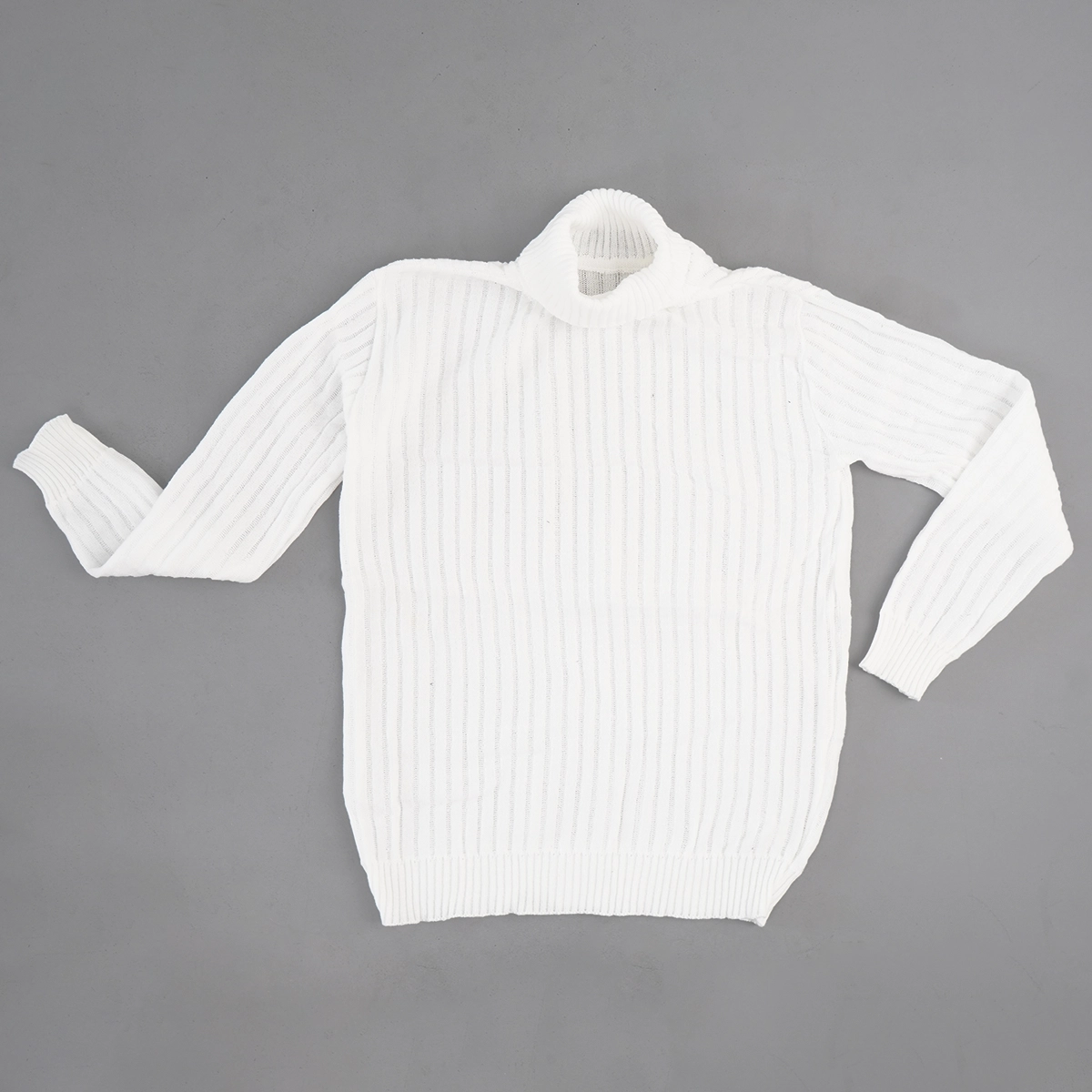 پلیور مردانه سفید طرح خطی مدل Arban