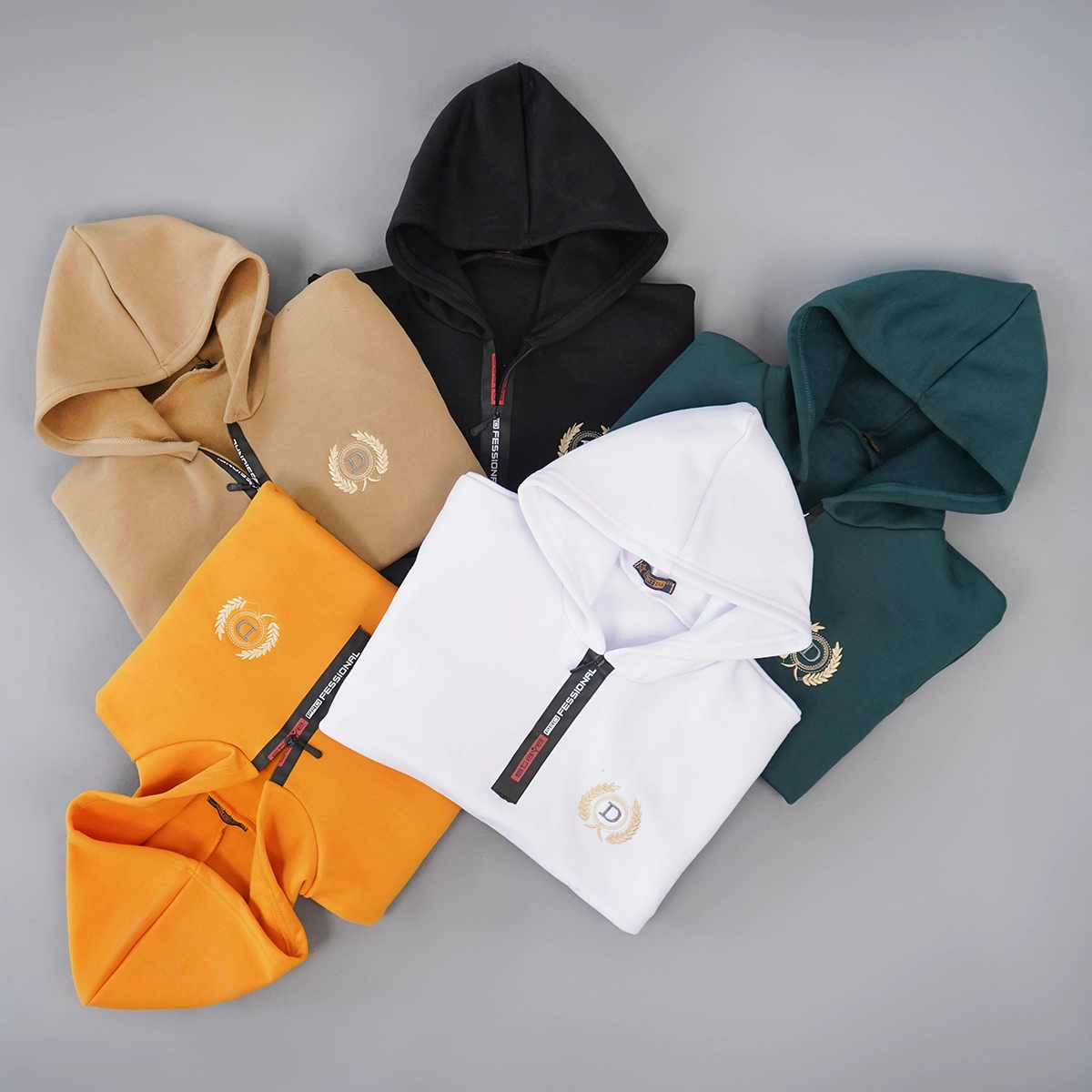 هودی مردانه طرح D خردلی مدل Parham