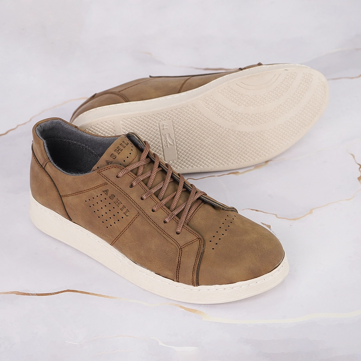 کفش تخت مردانه خاکی مدل Yara