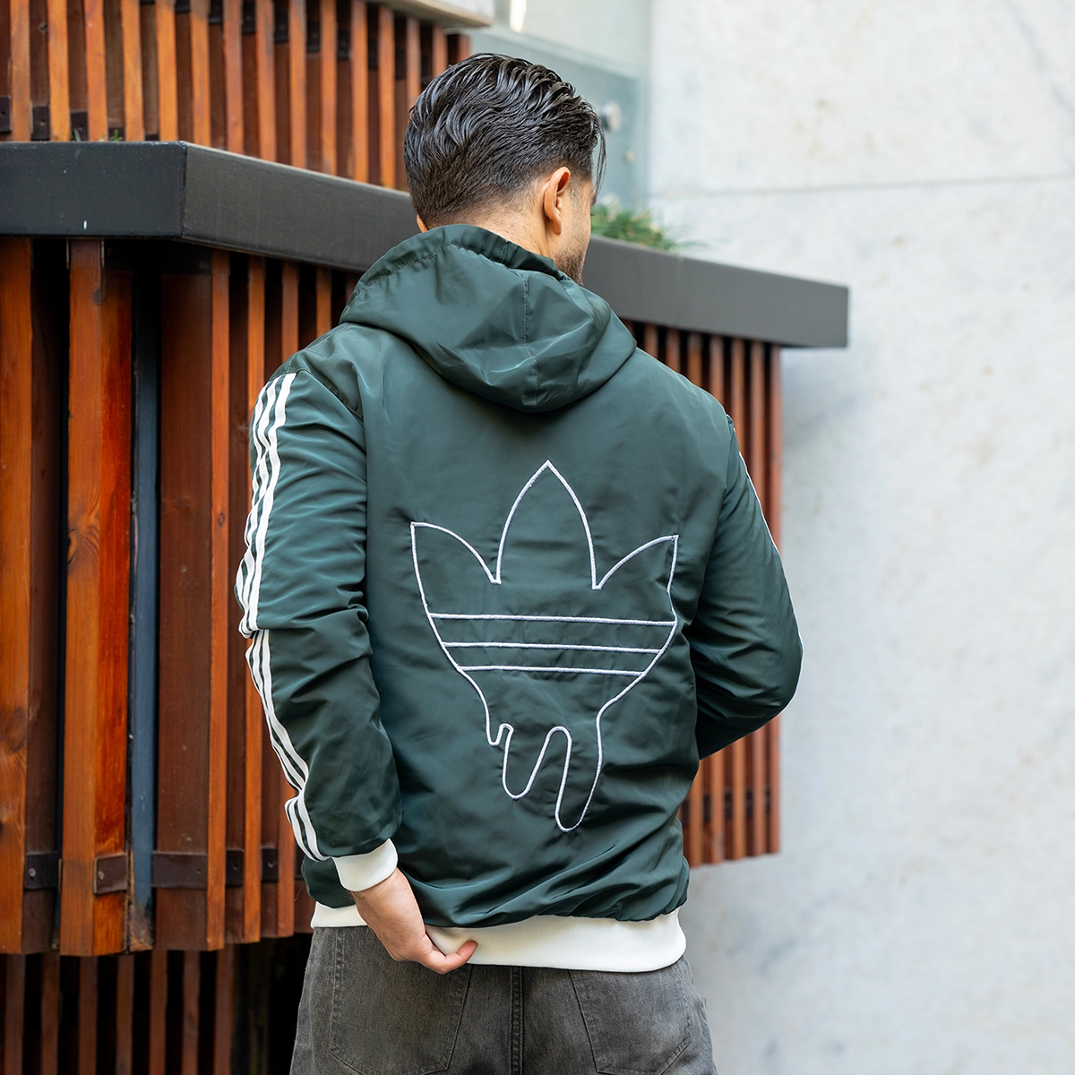 کاپشن بادی مردانه سبز مدل P300