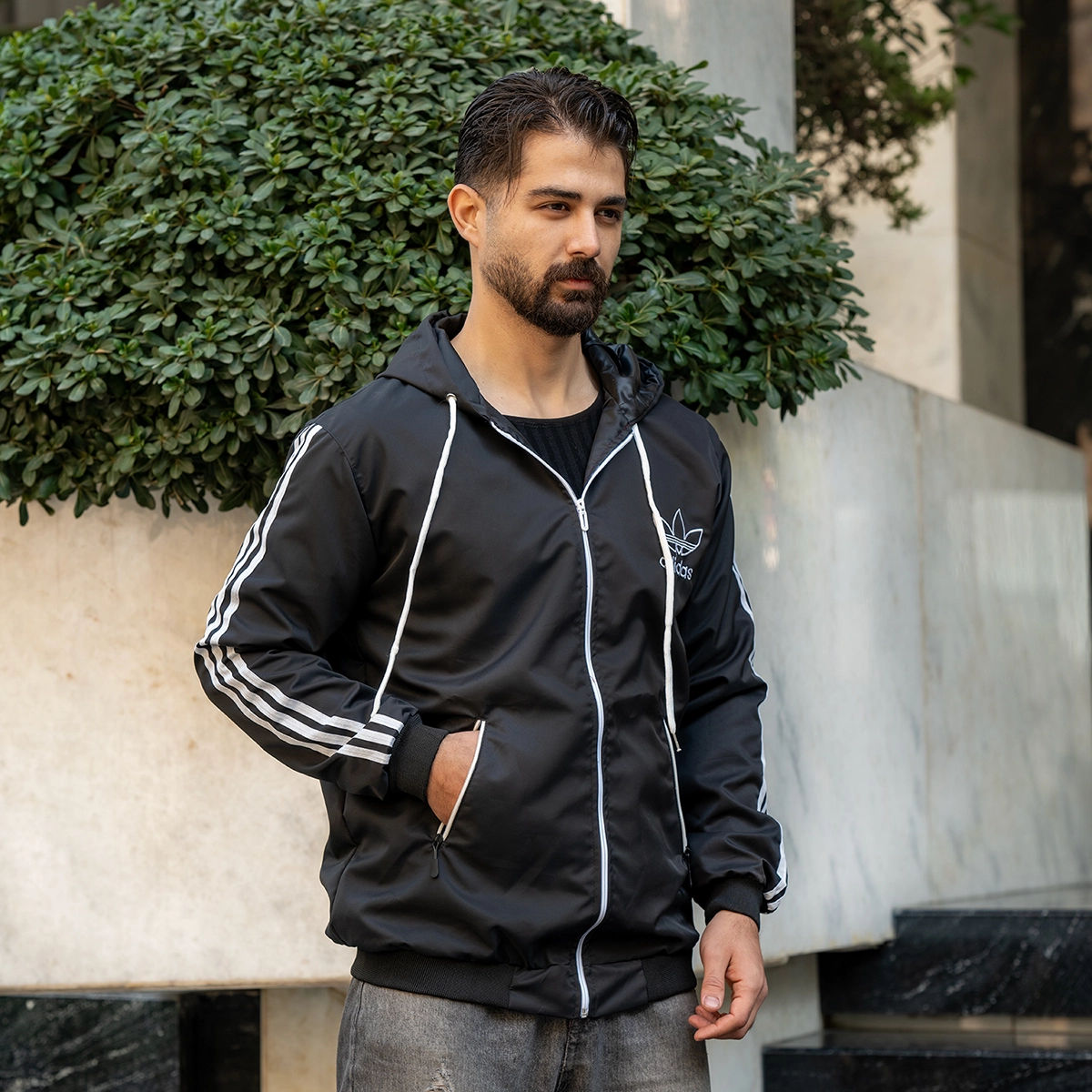 کاپشن بادی مردانه مشکی مدل P300