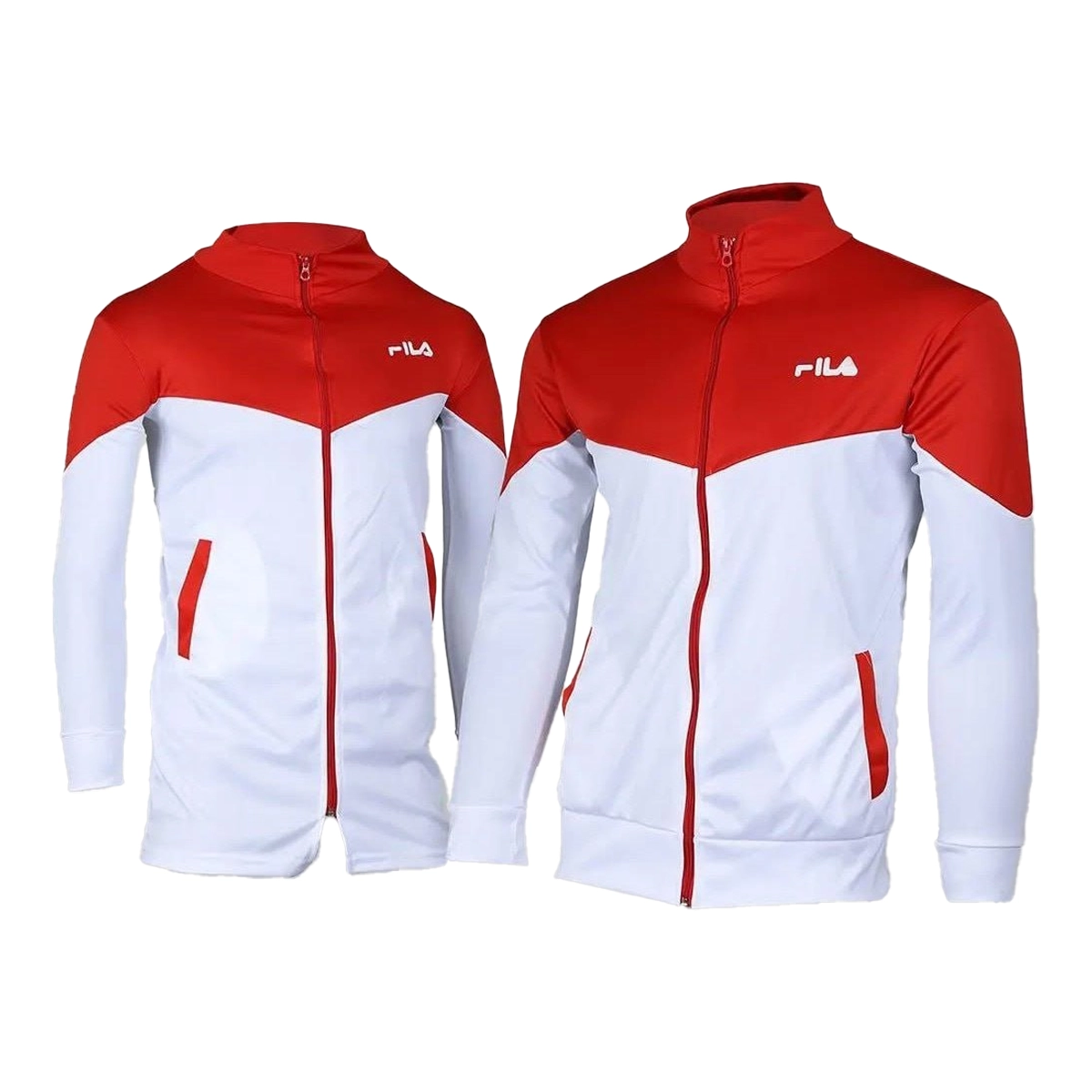 ست دو نفره سوییشرت سفید قرمز مدل Fila