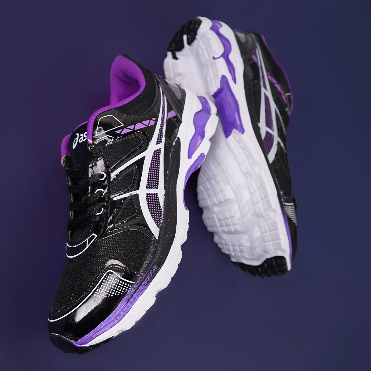 کفش ورزشی مردانه مشکی بنفش مدلRadman