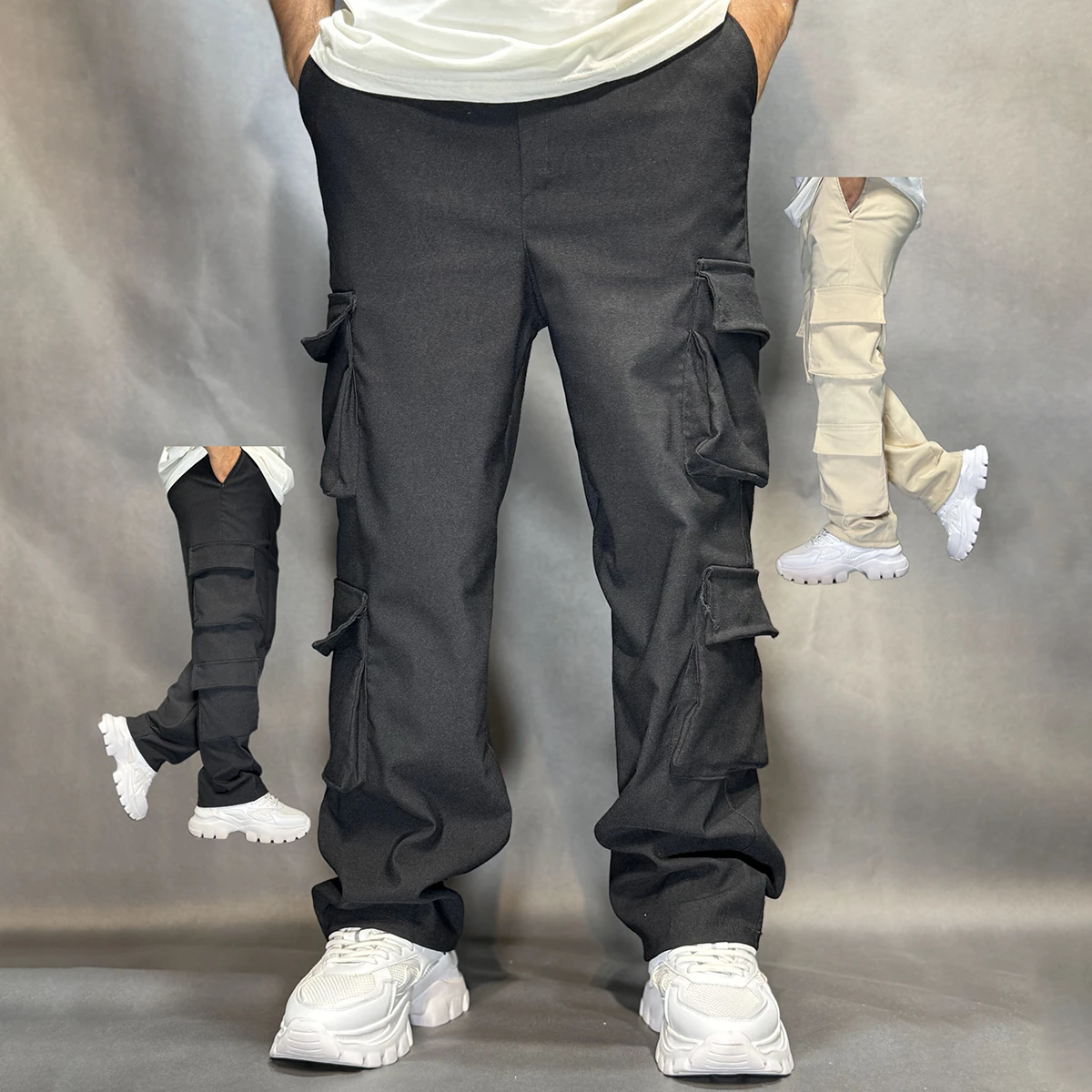 شلوار بنگال کارگو مشکی مردانه مدل HAMED