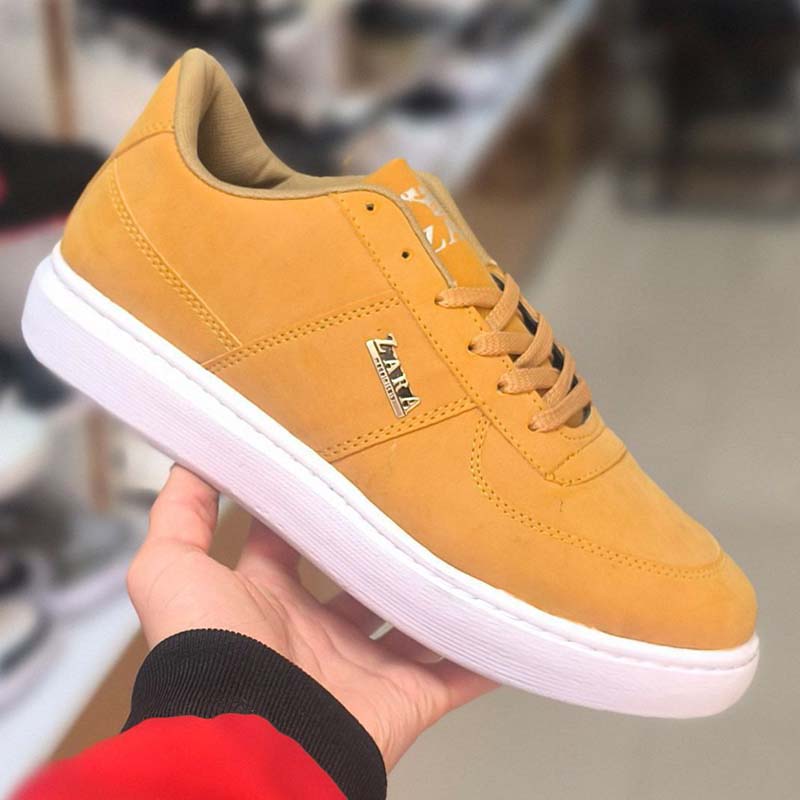 کفش تخت Zara مردانه خردلی مدل Kiyan