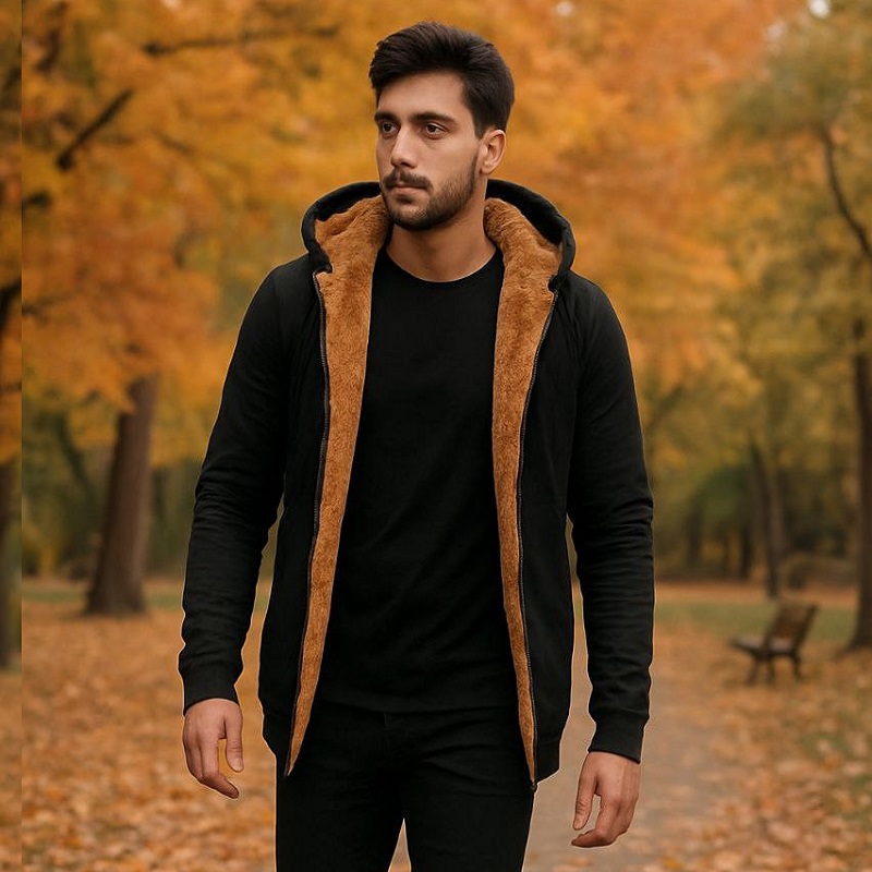 شنل خز قهوه ای مردانه مدل venit