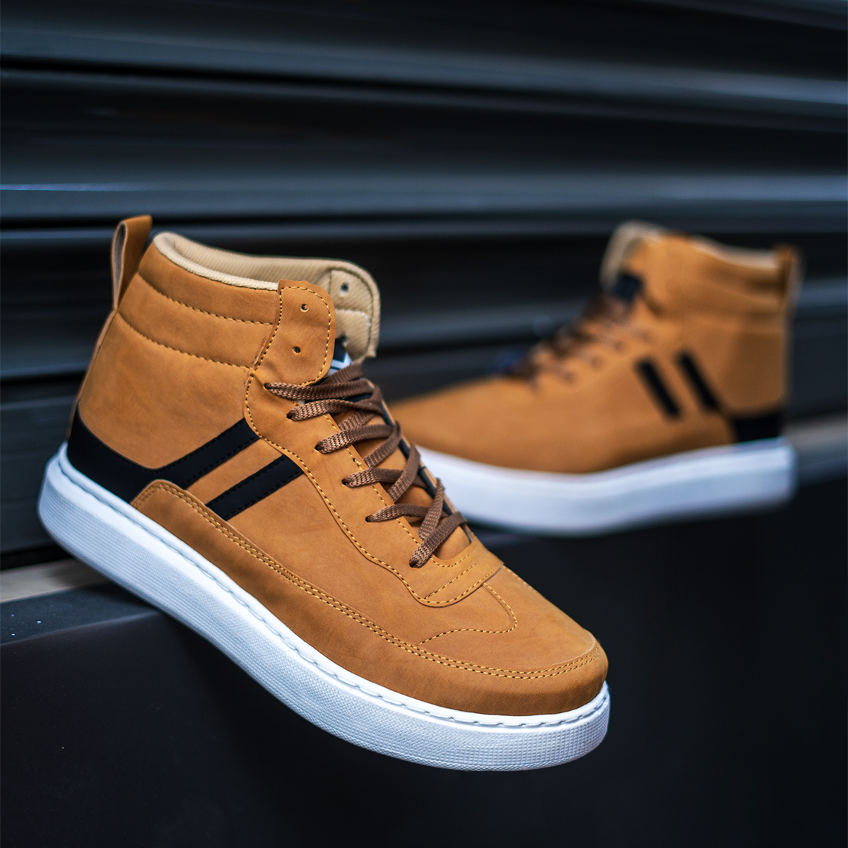 کفش ساقدار عسلی مردانه مدل Miler