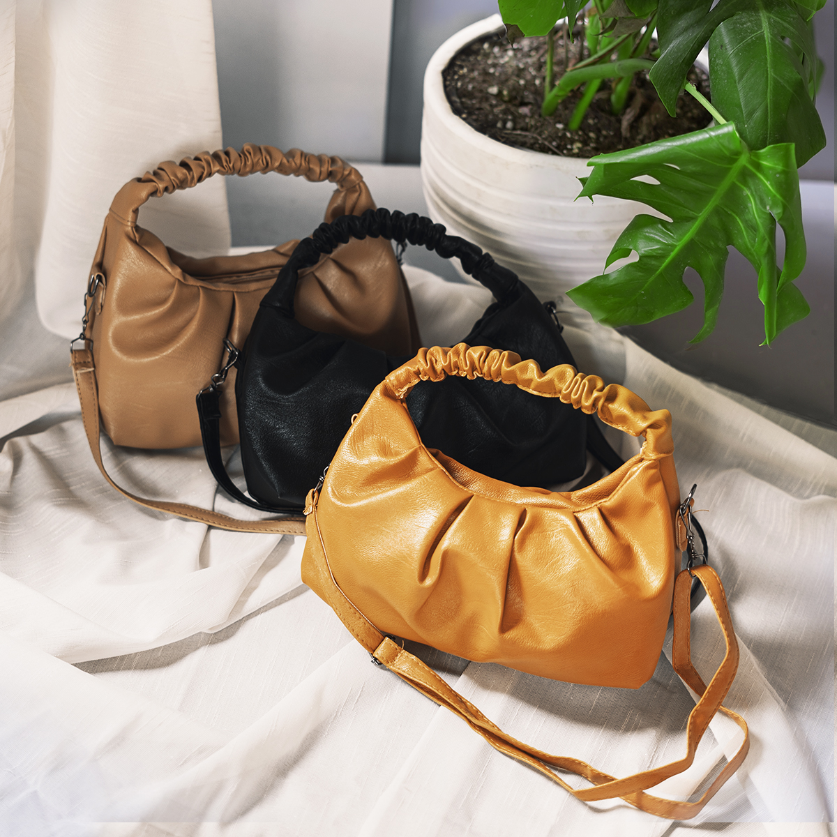 کیف دستی خردلی دخترانه مدل Maren