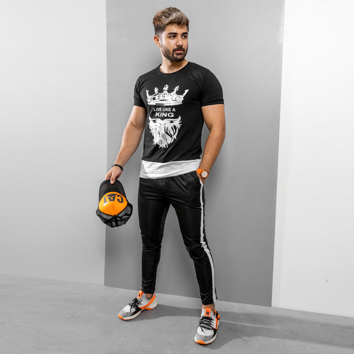 ست تیشرت شلوار king مردانه مدلTeron