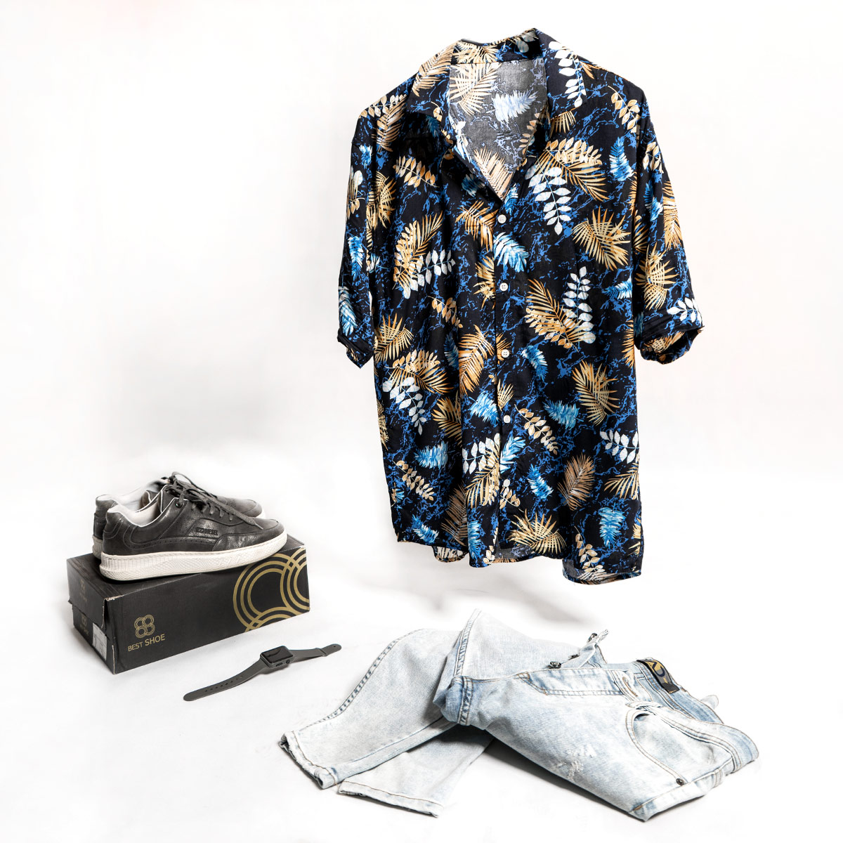 پیراهن هاوایی مردانه (T)مدل Samiyar