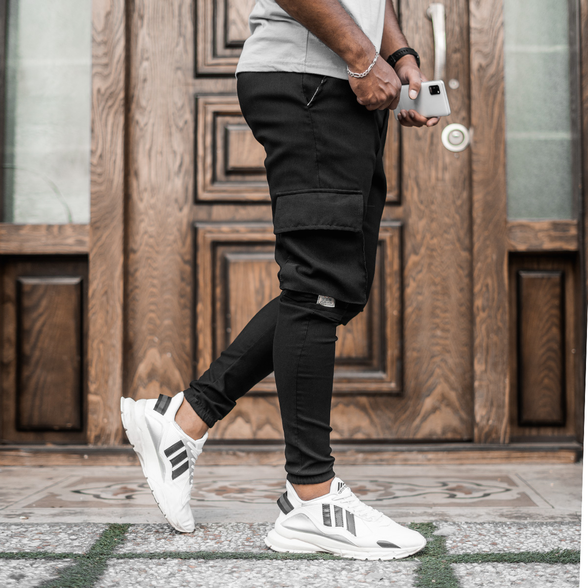 شلوار اسلش مردانه مشکی مدل Ermin