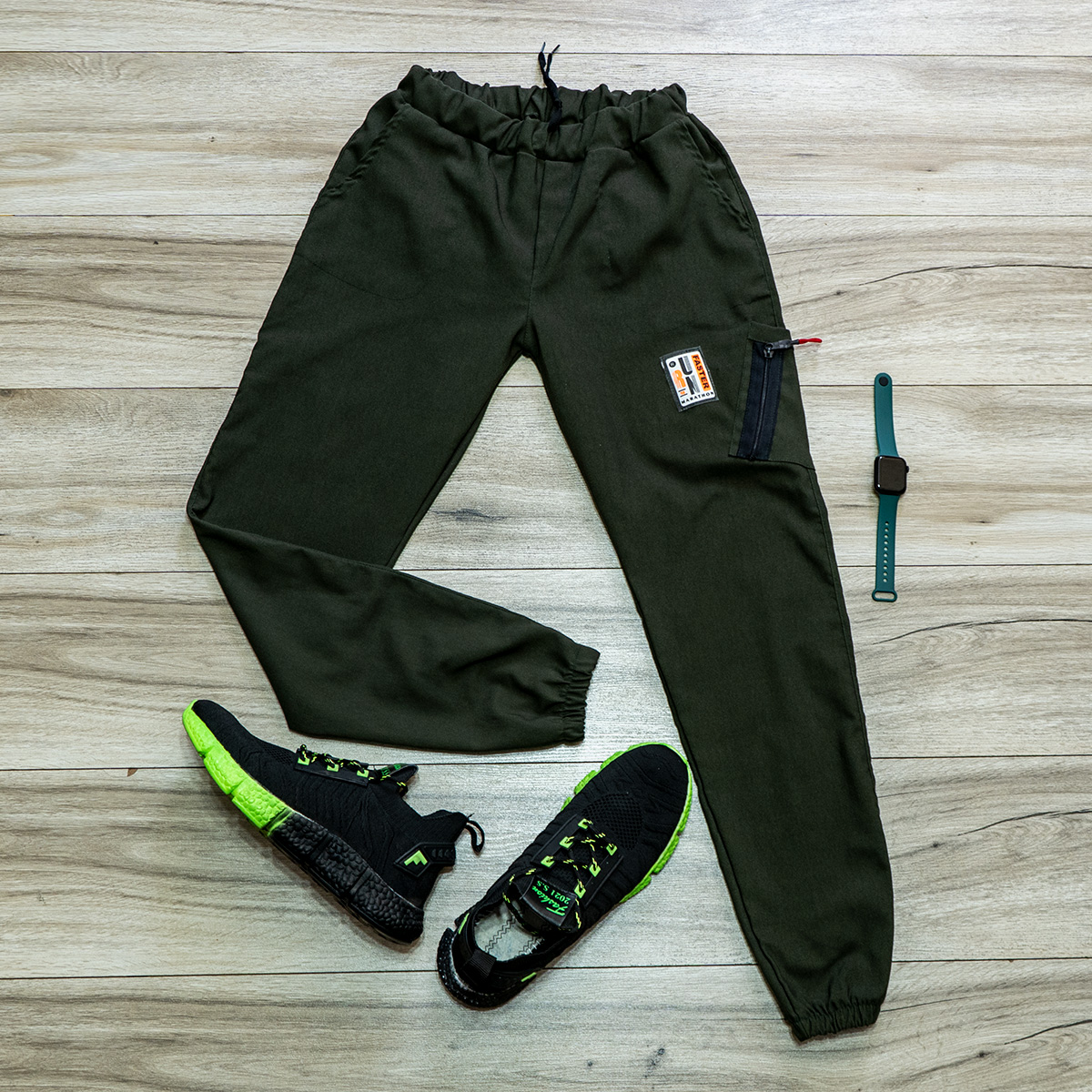 شلوار اسلش مردانه سبز مدل Lonik